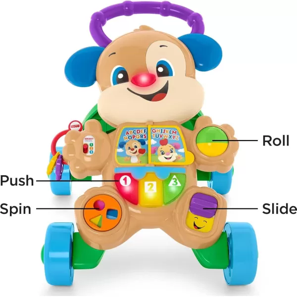 imageFisherPrice Baby Toy Laugh ampamp Learn Smart Stages Learn with Puppy Walker with Music Lights ampamp Activities for Infants Ages 6 MonthsPuppy Walker