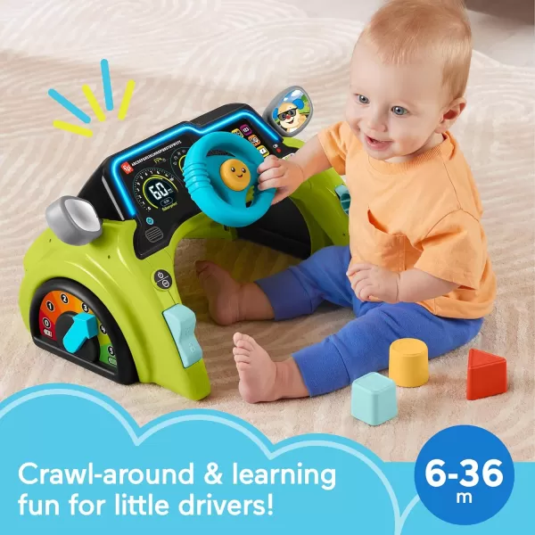 imageFisherPrice Baby ampamp Toddler Learning Toy Laugh ampamp Learn Sit ampamp Steer Driver Car Activity Center with Smart Stages for Ages 6 Months