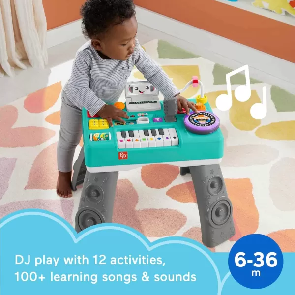 imageFisherPrice Baby ampamp Toddler Toy Laugh ampamp Learn Mix ampamp Learn DJ Table Musical Activity Center with Lights ampamp Sounds for Infants Ages 6 MonthsSimplified Packaging