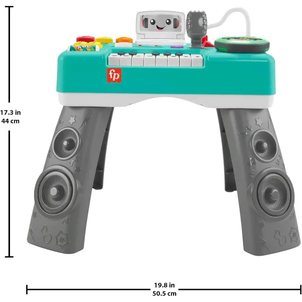 imageFisherPrice Baby ampamp Toddler Toy Laugh ampamp Learn Mix ampamp Learn DJ Table Musical Activity Center with Lights ampamp Sounds for Infants Ages 6 MonthsLanguages Latin  English