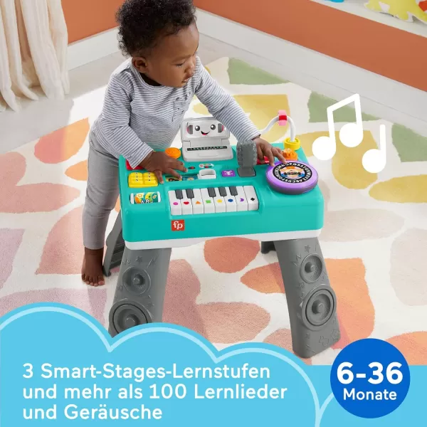 imageFisherPrice Baby ampamp Toddler Toy Laugh ampamp Learn Mix ampamp Learn DJ Table Musical Activity Center with Lights ampamp Sounds for Infants Ages 6 MonthsGerman and multilingual