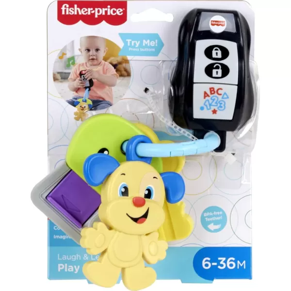 imageFisherPrice Baby ampamp Toddler Toy Laugh ampamp Learn Play ampamp Go Keys with Lights ampamp Music for Pretend Play Infants Ages 6 Months