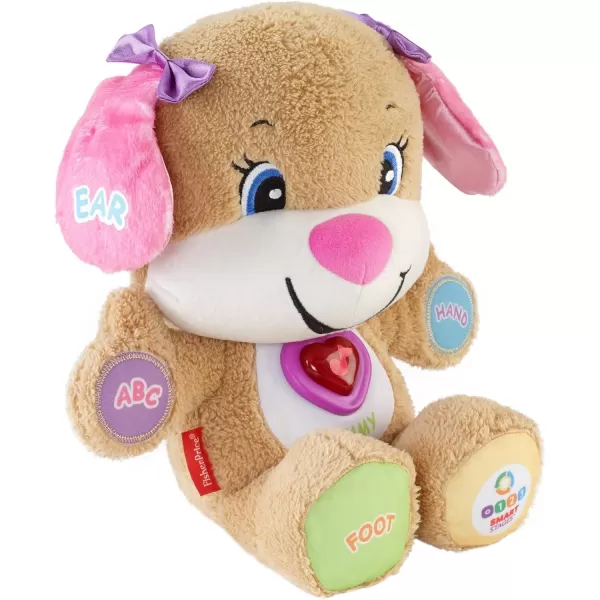 imageFisherPrice Baby ampamp Toddler Toy Laugh ampamp Learn Smart Stages Puppy Musical Plush with Lights ampamp Phrases for Infants Ages 6 MonthsSis  Pink