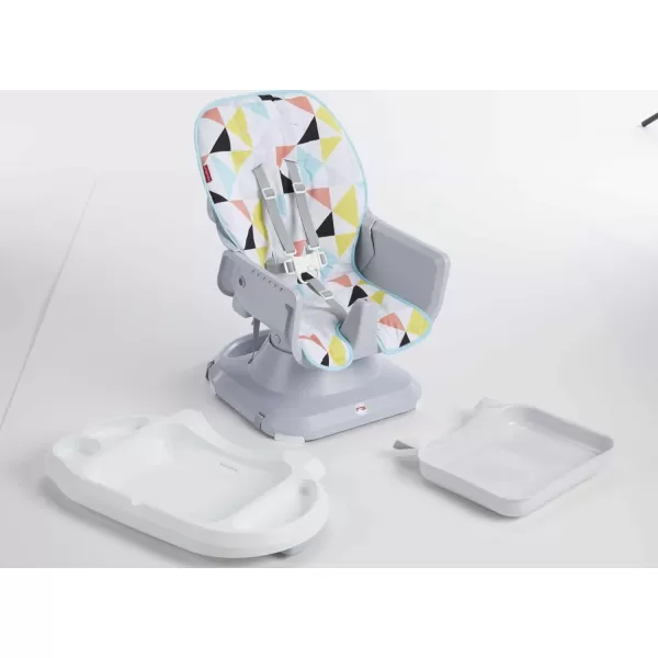 imageFisherPrice Baby to Toddler High Chair SpaceSaver Simple Clean Portable Dining Seat ampamp Booster with Washable Deep Tray ampamp Liner PearfectionMulticolor