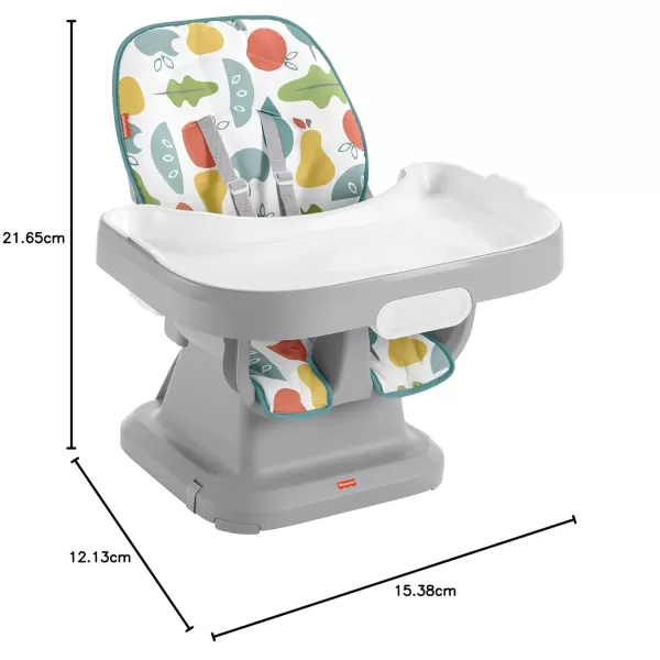 imageFisherPrice Baby to Toddler High Chair SpaceSaver Simple Clean Portable Dining Seat ampamp Booster with Washable Deep Tray ampamp Liner PearfectionPacific Pebble