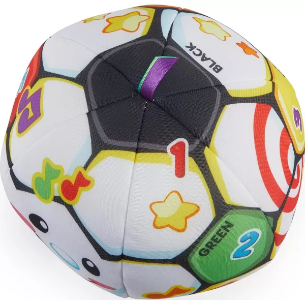 imageFisherPrice Baby to Toddler Toy Laugh ampamp Learn Singin Soccer Ball Musical Plush with Educational Phrases for Infants Ages 6 Months Amazon ExclusiveEasytoOpen Packaging