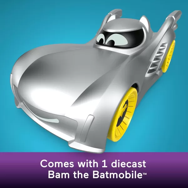 imageFisherPrice DC Batwheels Preschool Toy Bat The Batmobile Carrying Case with 155 Scale Diecast Car for Ages 3 Years