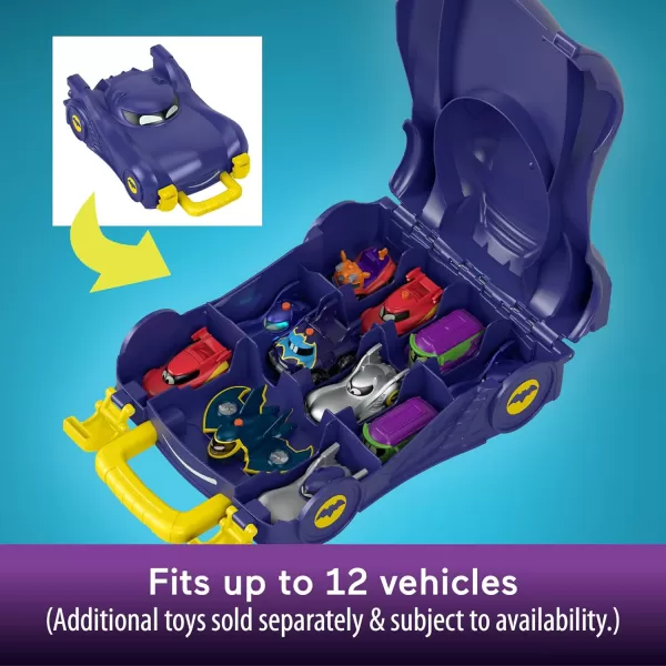 imageFisherPrice DC Batwheels Preschool Toy Bat The Batmobile Carrying Case with 155 Scale Diecast Car for Ages 3 Years