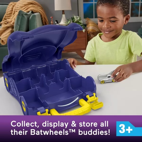 imageFisherPrice DC Batwheels Preschool Toy Bat The Batmobile Carrying Case with 155 Scale Diecast Car for Ages 3 Years