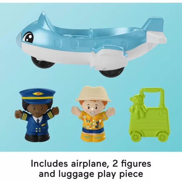 imageFisherPrice Little People Toddler Toy Everyday Adventures Airport Playset with Airplane for Preschool Pretend Play Ages 1 Years