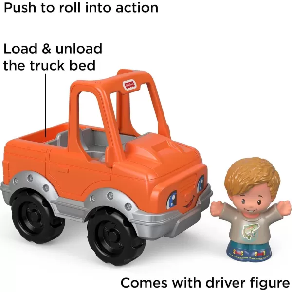 imageFisherPrice Little People Toddler Toy Help A Friend Pick Up Truck Orange Vehicle ampamp Figure for Pretend Play Ages 1 YearsPick Up Truck