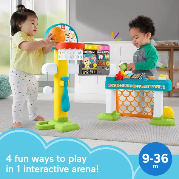 imageFisherPrice Toddler Learning Toy Laugh ampamp Learn 4in1 Game Experience Sports Activity Center with Smart Stages for Infants Ages 9 Months