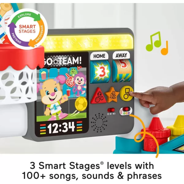 imageFisherPrice Toddler Learning Toy Laugh ampamp Learn 4in1 Game Experience Sports Activity Center with Smart Stages for Infants Ages 9 Months