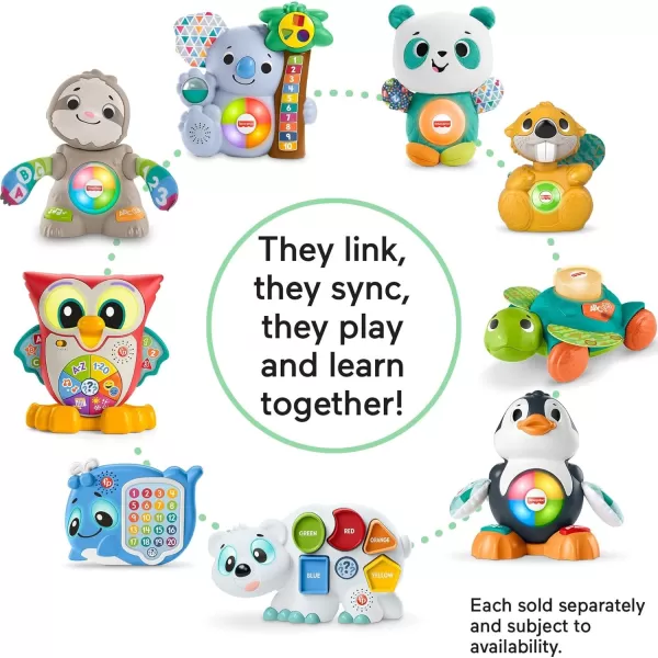 imageFisherPrice Toddler Learning Toy Linkimals Puzzlin Shapes Polar Bear with Lights ampamp Music for Kids Ages 18 Months Compatible Only with Linkimals Items