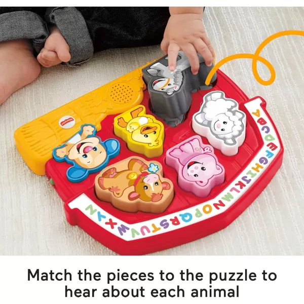 imageFisherPrice Toddler Shape Sorting Toy Laugh ampamp Learn Farm Animal Puzzle with Music ampamp Sounds for Kids Ages 1 Years