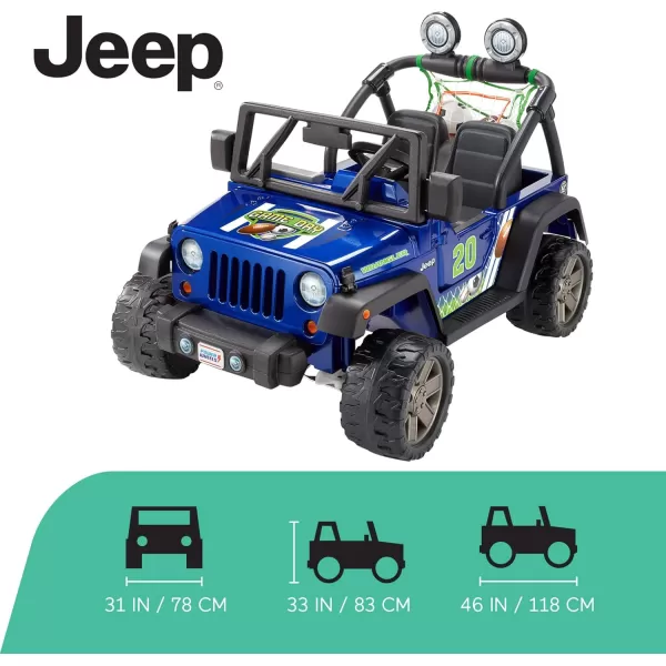 imagePower Wheels RideOn Toy Gameday Jeep Wrangler BatteryPowered Vehicle with Sounds Sports Net ampamp 3 Balls Preschool Kids Ages 3 YearsGameday