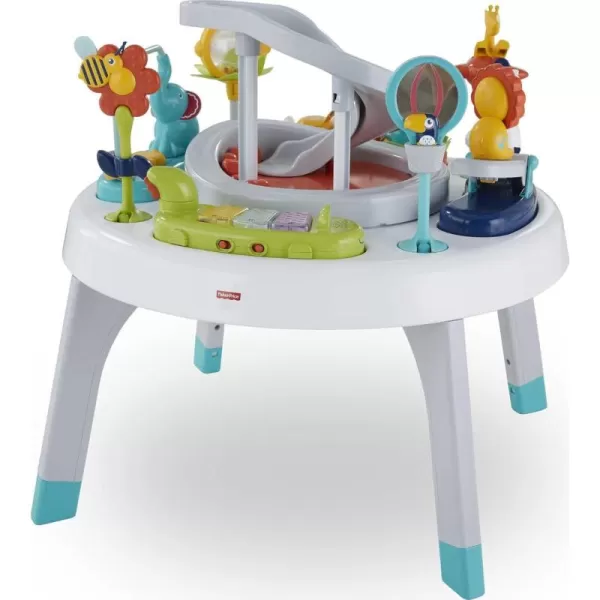 imageFisherPrice Baby to Toddler Toy 2In1 SitToStand Activity Center with Music Lights and Spiral Ramp Spin N Play Safari