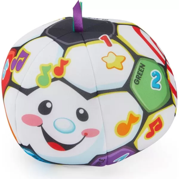 imageFisherPrice Baby to Toddler Toy Laugh ampamp Learn Singin Soccer Ball Musical Plush with Educational Phrases for Infants Ages 6 Months Amazon ExclusiveEasytoOpen Packaging