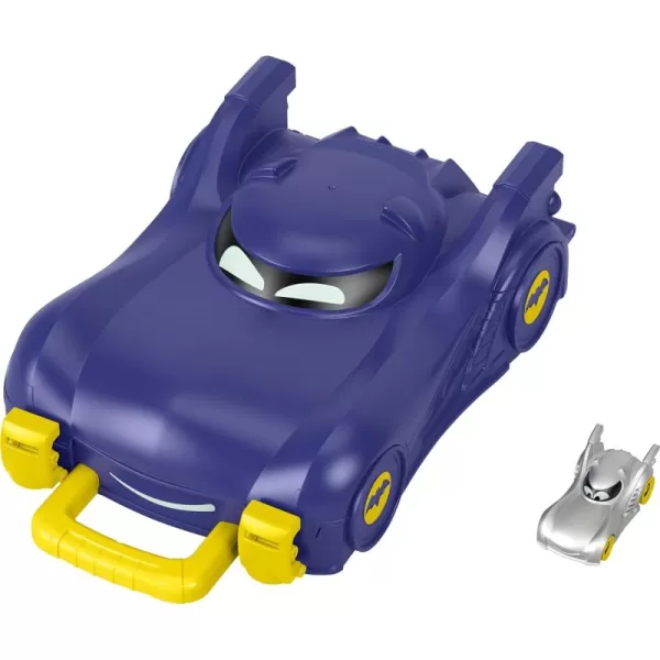 imageFisherPrice DC Batwheels Preschool Toy Bat The Batmobile Carrying Case with 155 Scale Diecast Car for Ages 3 Years