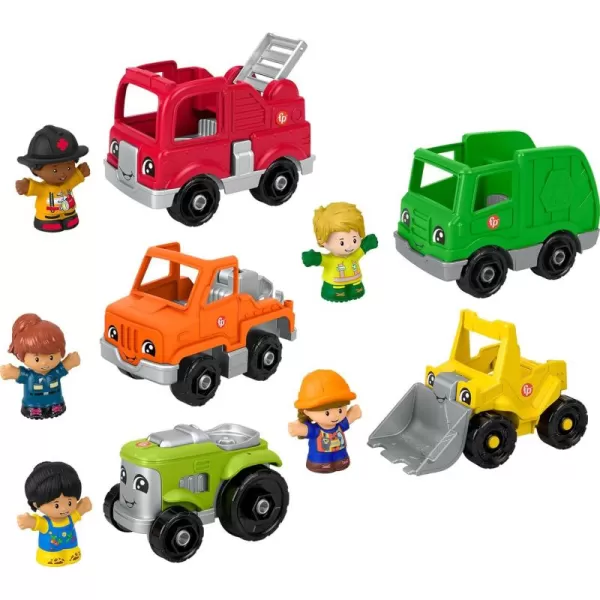 imageFisherPrice Little People Toddler Playset Activity Vehicles Set with 10 Toys for Preschool Pretend Play Kids Ages 1 Years