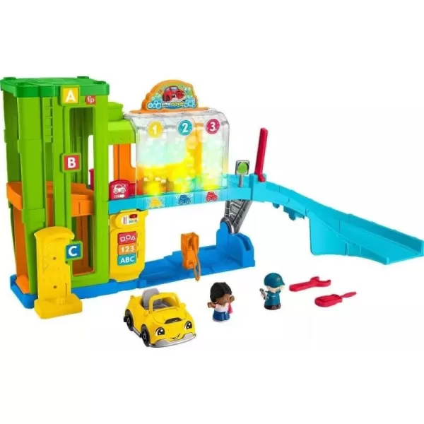 imageFisherPrice Little People Toddler Toy LightUp Learning Garage Playset with Smart Stages Car ampamp Ramp for Pretend Play Kids Ages 1 YearsStandard Packaging