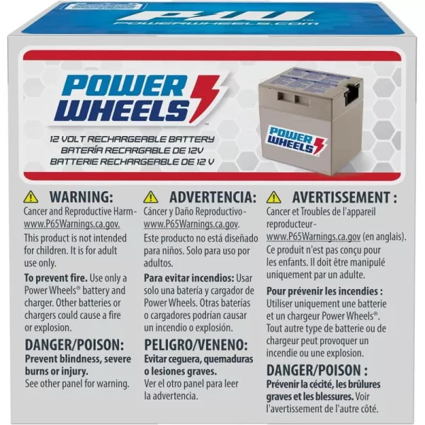 imagePower Wheels RideOn Toy Replacement Battery 12Volt 12Ah Rechargeable for Preschool VehiclesOld Edition