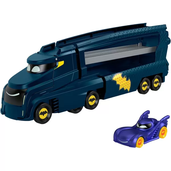 imageFisherPrice DC Batwheels Toy Hauler and Car BatBig Rig with Ramp and Bam The Batmobile 155 Scale Diecast Toy Vehicle Ages 3 YearsHauler