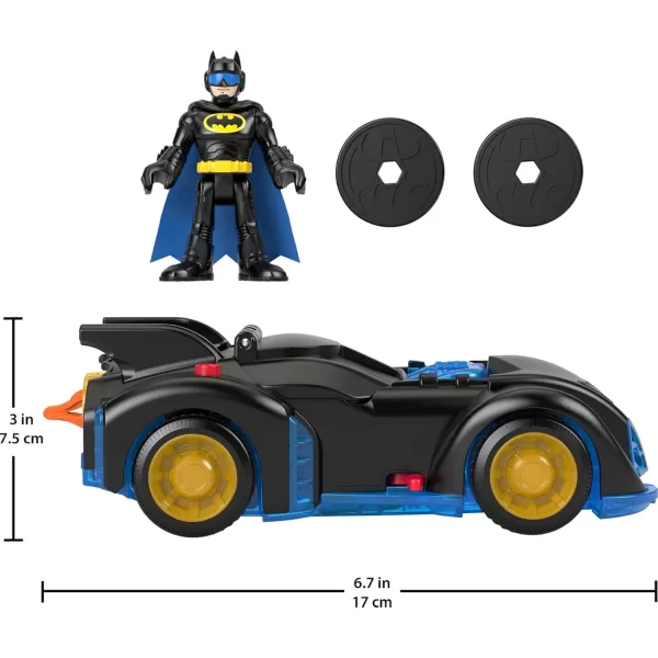 imageFisherPrice Imaginext DC Super Friends Batman Toy Shake ampamp Spin Batmobile with Poseable Figure for Pretend Play Kids Ages 3 Years