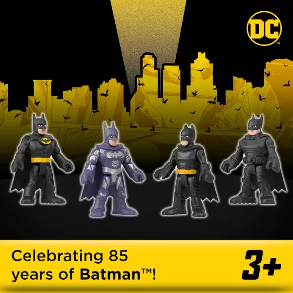 imageFisherPrice Imaginext DC Super Friends Batman Toys 85th Anniversary Collection Movie Figure Set for Adult Fans ampamp Preschool Kids Ages 3 Years