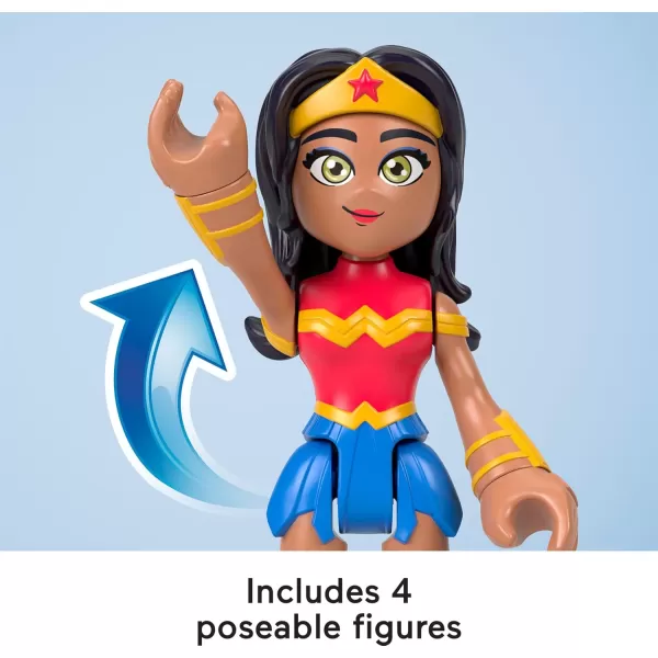 imageFisherPrice Imaginext DC Super Friends Toys Rivals Figure Set with Wonder Woman Harley Quinn ampamp Poison Ivy for Pretend Play Kids Ages 3 Years