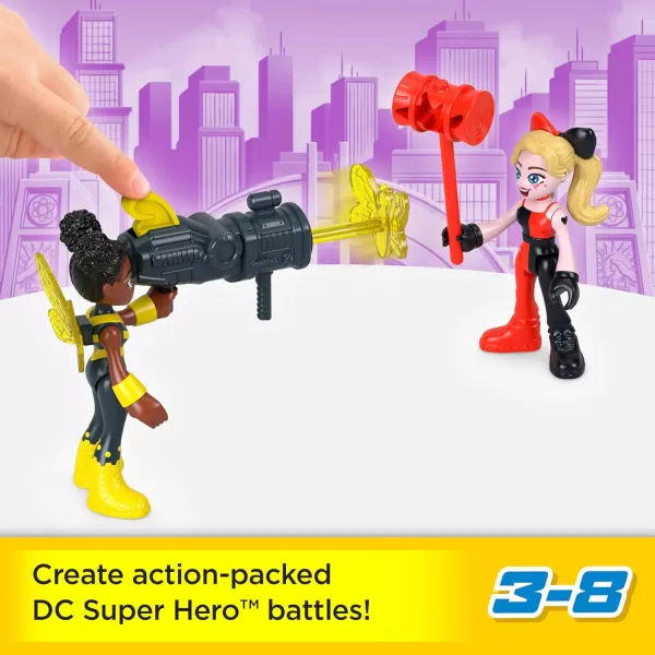 imageFisherPrice Imaginext DC Super Friends Toys Rivals Figure Set with Wonder Woman Harley Quinn ampamp Poison Ivy for Pretend Play Kids Ages 3 Years