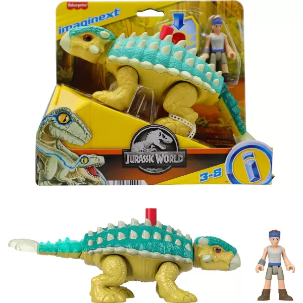 imageFisherPrice Imaginext Jurassic World Dinosaur Toy Bumpy ampamp Ben Figure Set for Pretend Play Preschool Kids Ages 3 Years