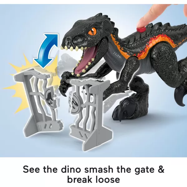 imageFisherPrice Imaginext Jurassic World Dinosaur Toy Indoraptor with Scratching Action ampamp Accessories for Pretend Play Kids Ages 3 Years