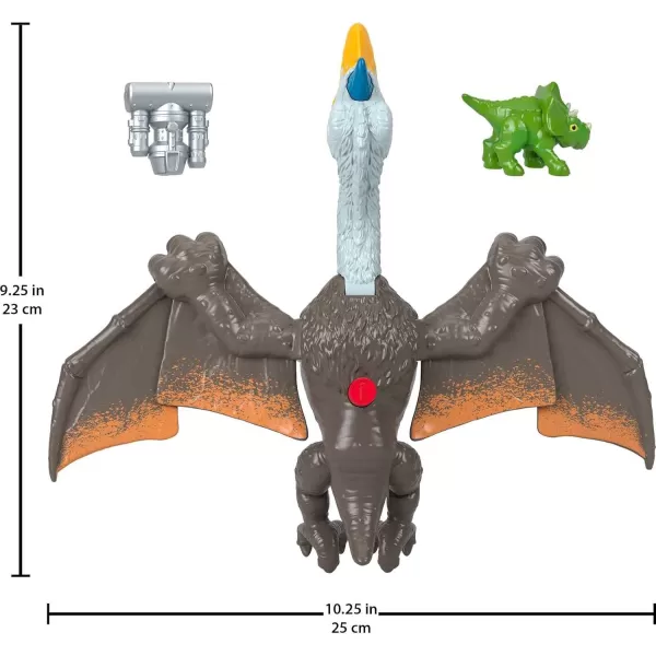 imageFisherPrice Imaginext Jurassic World Dinosaur Toy Soaring Quetzal Figure Set for Pretend Play Preschool Kids Ages 3 Years