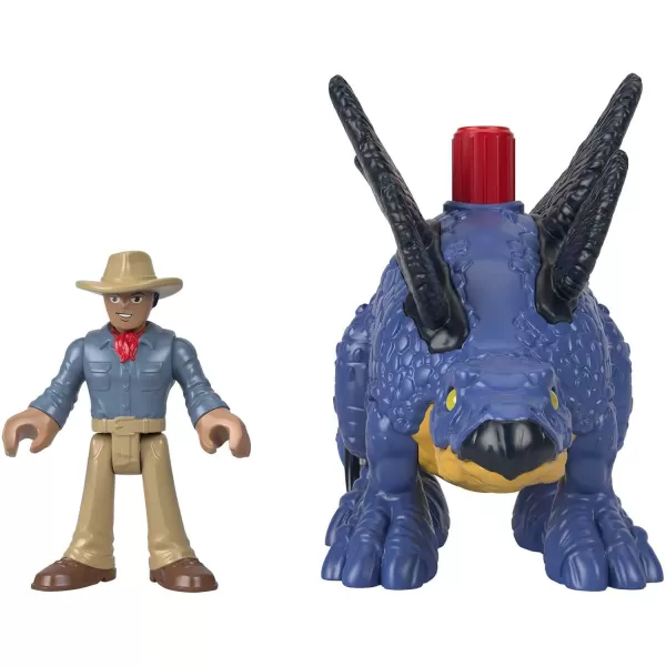 imageFisherPrice Imaginext Jurassic World Dinosaur Toy Stegosaurus ampamp Dr Alan Grant Figure Set for Pretend Play Preschool Kids Ages 3 Years