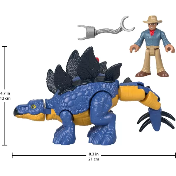 imageFisherPrice Imaginext Jurassic World Dinosaur Toy Stegosaurus ampamp Dr Alan Grant Figure Set for Pretend Play Preschool Kids Ages 3 Years