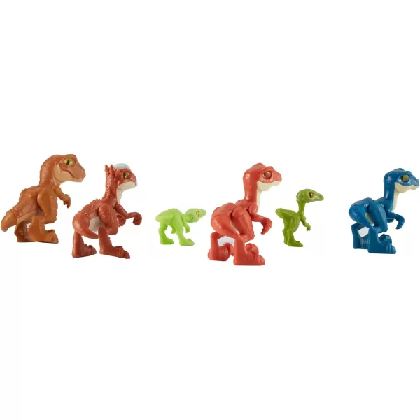 imageFisherPrice Imaginext Jurassic World Dinosaur Toys Hatchlings 6Piece Figure Set for Pretend Play Preschool Kids Ages 3 Years