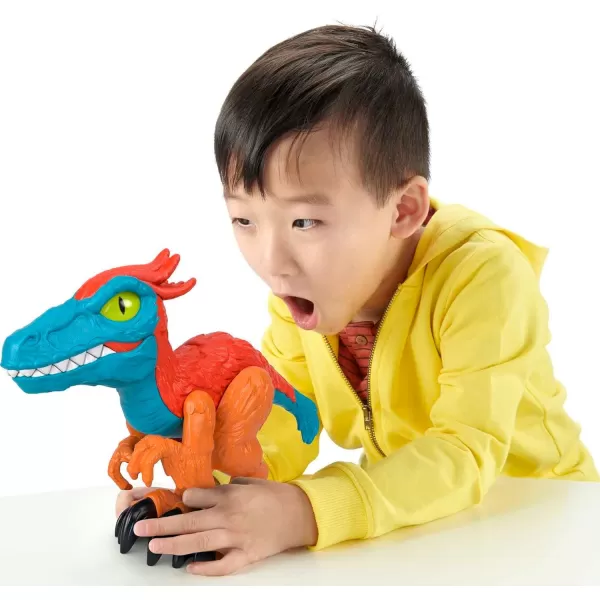 imageFisherPrice Imaginext Jurassic World Dominion Dinosaur Toy Pyroraptor XL Poseable 10Inch Figure for Pretend Play Kids Ages 3 YearsPyroraptor