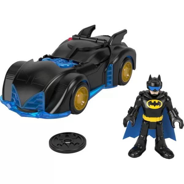 imageFisherPrice Imaginext DC Super Friends Batman Toy Shake ampamp Spin Batmobile with Poseable Figure for Pretend Play Kids Ages 3 Years