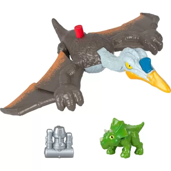 imageFisherPrice Imaginext Jurassic World Dinosaur Toy Soaring Quetzal Figure Set for Pretend Play Preschool Kids Ages 3 Years