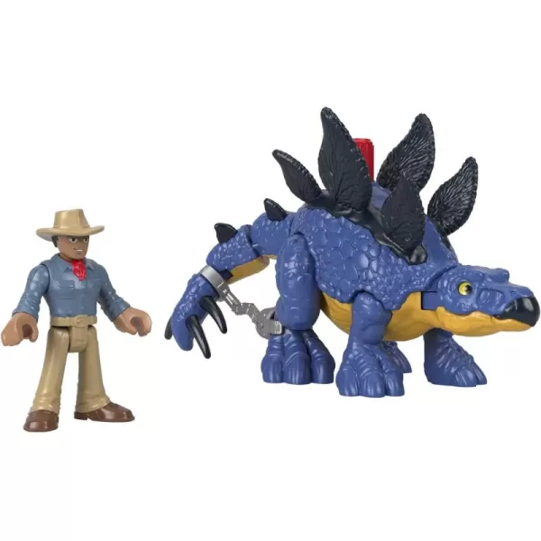 imageFisherPrice Imaginext Jurassic World Dinosaur Toy Stegosaurus ampamp Dr Alan Grant Figure Set for Pretend Play Preschool Kids Ages 3 Years