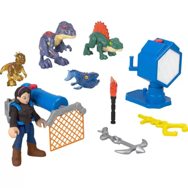 imageFisherPrice Imaginext Jurassic World Dinosaur Toys EvoScanner MultiPack 10Piece LightUp Figures Set for Ages 3 Years