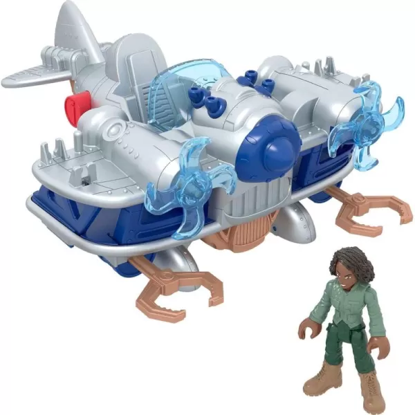 imageFisherPrice Imaginext Jurassic World Dominion Kayla Watts Figure ampamp Toy Plane Air Tracker with Projectiles for Preschool Kids Ages 3 Years