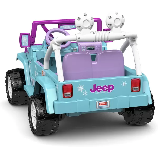 imagePower Wheels Disney Frozen Jeep Wrangler RideOn Battery Powered Vehicle with Music Sounds ampamp Storage Preschool Kids Ages 3 Years Baby BluePurpleFrozen Jeep