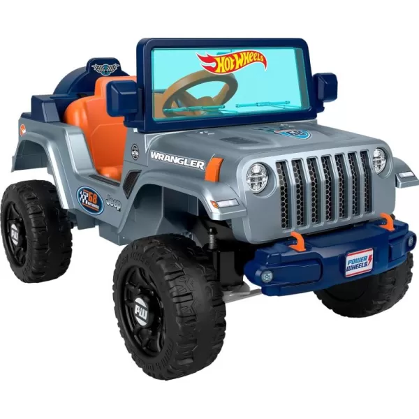 imagePower Wheels Hot Wheels Jeep Wrangler Toddler RideOn Toy with Driving Sounds MultiTerrain Traction Seats 1 Ages 2 Years