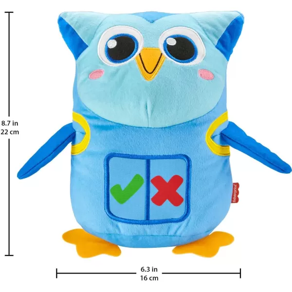 imageFisherPrice Preschool Learning Toy Guess ampamp Press Owl Electronic Plush with Cards ampamp Interactive Games for Kids Ages 3 Years