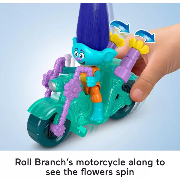 imageFisherPrice Imaginext DreamWorks Trolls Toys Sparkle ampamp Roll Pack Poppy Branch ampamp Guy Diamond Figures for Pretend Play Kids Ages 3 Years