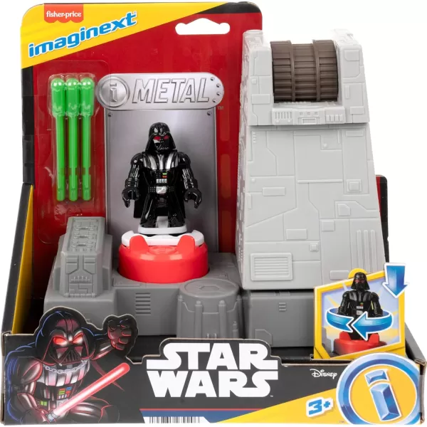 imageFisherPrice Imaginext Star Wars Toys Death Star Turret Cannon with Darth Vader Metal Character Key for Kids Ages 3 Years