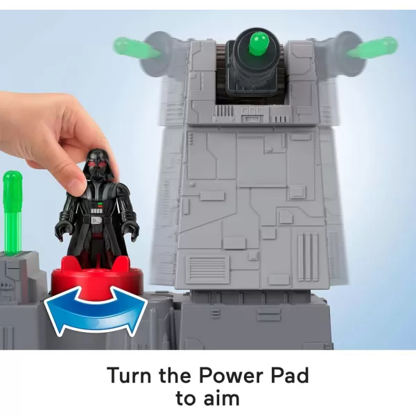 imageFisherPrice Imaginext Star Wars Toys Death Star Turret Cannon with Darth Vader Metal Character Key for Kids Ages 3 Years