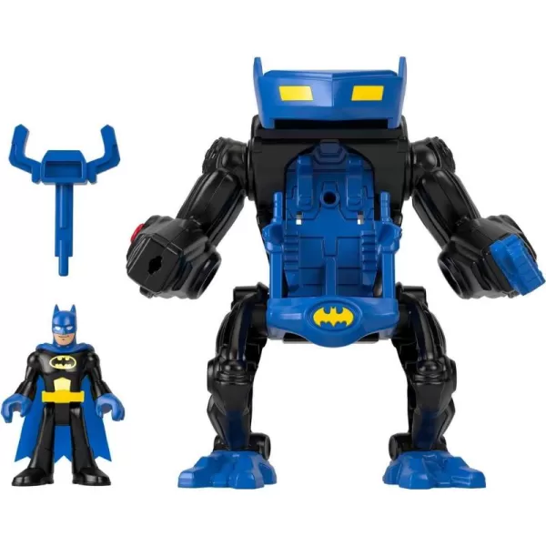 imageFisherPrice Imaginext DC Super Friends Batman Toy Battling Robot with Poseable Figure ampamp Lights for Pretend Play Kids Ages 3 Years